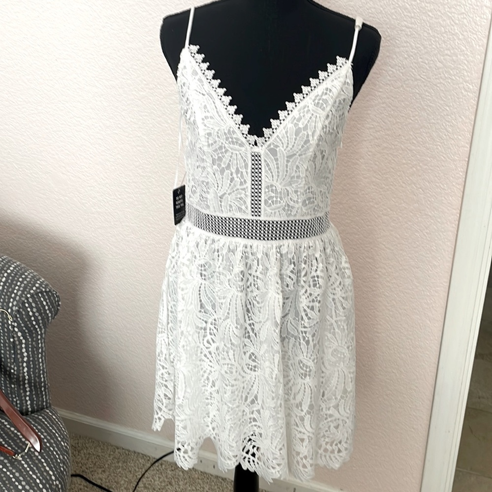 NWT Express, white lace dress